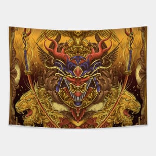 Samurai Psychedelic Artwork Tapestry