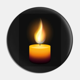 Burning Wax Candle on Black Pin