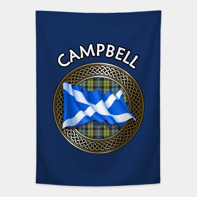 Clan Campbell Crest & Tartan Knot Tapestry by Taylor'd Designs