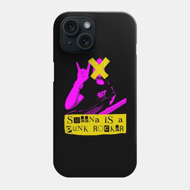 the punk rock girl play guitar pink and tape Phone Case by lord cobra