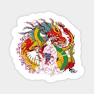 Dragon Samurai Magnet