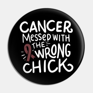 Multiple Myeloma Cancer Survivor Burgundy Ribbon Pin