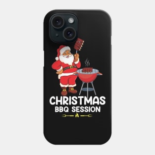 Christmas BBQ Session Tee, Funny Santa Claus Grillers bbq season Gifts Phone Case