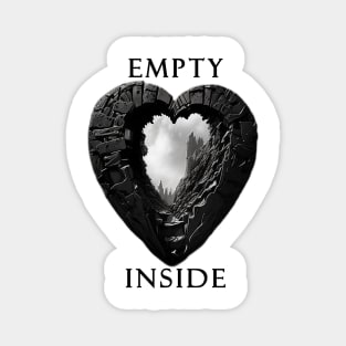 Empty Inside - Hollow Heart Steampunk Style Magnet
