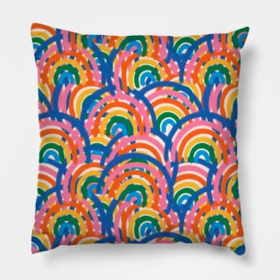 Cute Rainbow Colorful Pattern Pillow