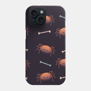 Pattern Halloween with cauldron, bones, and potion Phone Case