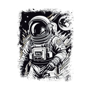 Astronaut in space Abstract Science fiction illustration T-Shirt