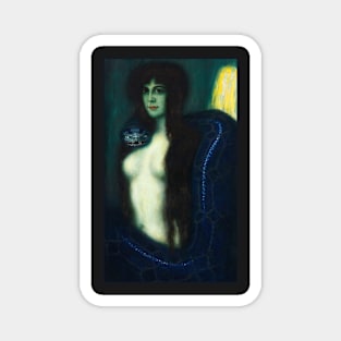 The Sin by Franz Stuck Magnet