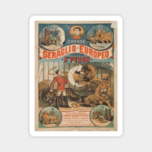 Vintage Circus Poster Seraglio Europeo Magnet