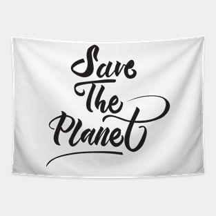 Save The Planet Black Tapestry