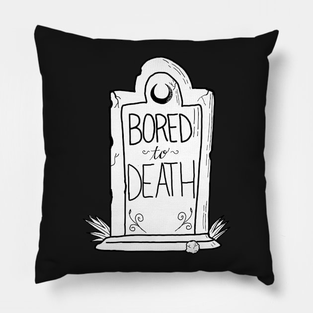 Bored to Death Pillow by Katacomb