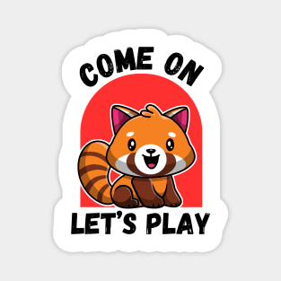 kawaii red panda let's play Magnet