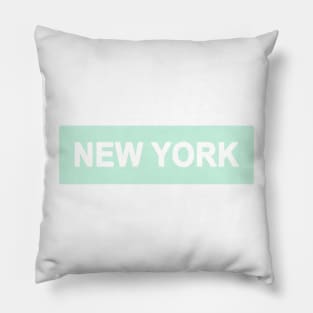 Mint New York Pillow