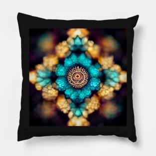Stained glass Flower Mandala pattern Pillow