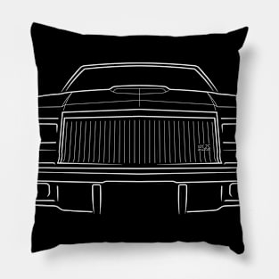 front/profile - 1987 Buick Grand National GNX - stencil, white Pillow