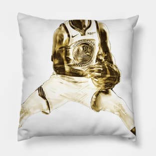 stephen curry gold Pillow