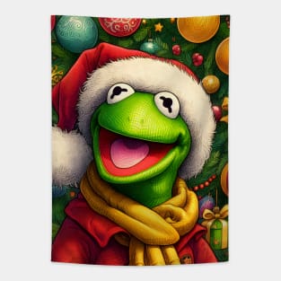 Puppet Wonderland: Festive Art Prints Featuring Whimsical Puppets for a Joyful Christmas Celebration! Tapestry