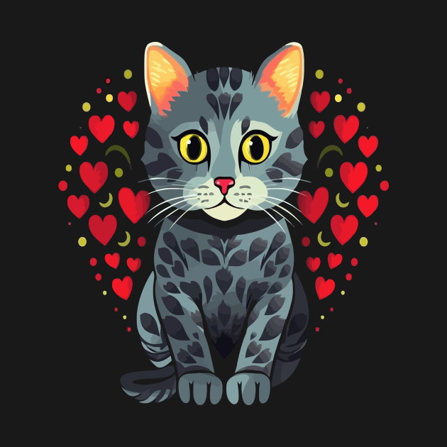 American Shorthair Valentine Day by JH Mart