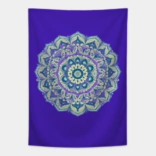 Mandala Pastel Purple Aqua Weathered / Distressed Tapestry