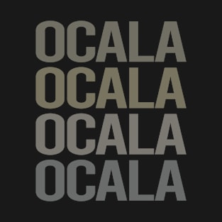 Gray Text Art Ocala T-Shirt