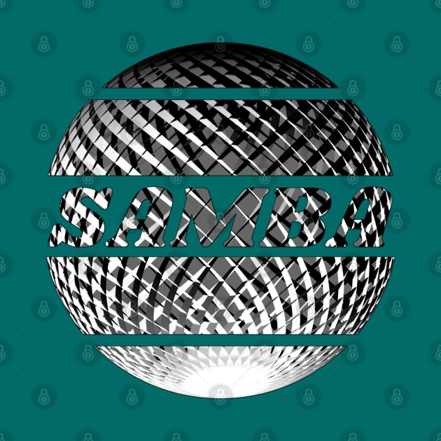 Silver disco ball with the inscription "Samba". by Bailamor