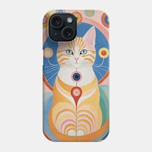 Hilma af Klint's Kitty Cosmos: Abstract Feline Delight Phone Case