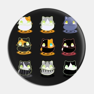 Set of kawaii cats real breeds and fantasy cat Pin