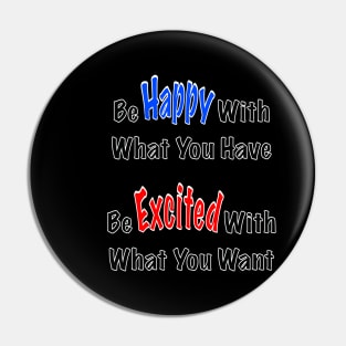 Be Happy Pin