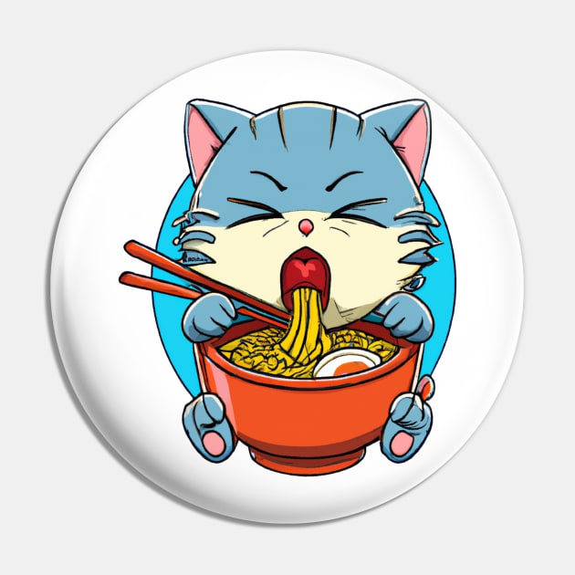 Cute cat eating ramen Pin by 365inspiracji