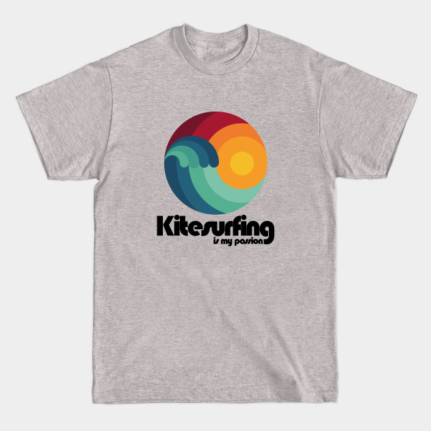 Disover kitesurfing kitesurf Sunset Sunrise Ocean Wave Surfer Diver Sea Gift - Kitesurfing - T-Shirt