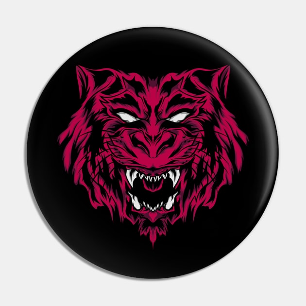 The Red Tiger Pin by Shyncro Apparel