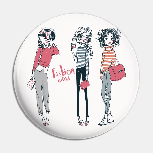 Fashion Girls Pin by EveFarb