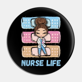 Pastel Nursing Life Nurse Pin