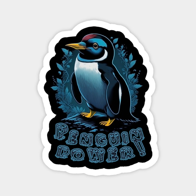 Penguin power! Magnet by ElArrogante