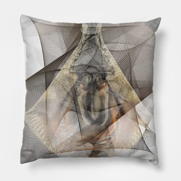 Abstract bee art Pillow by NJORDUR