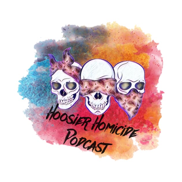 Hoosier Homicide Color Splash Skulls 2 by Hoosierhomicide