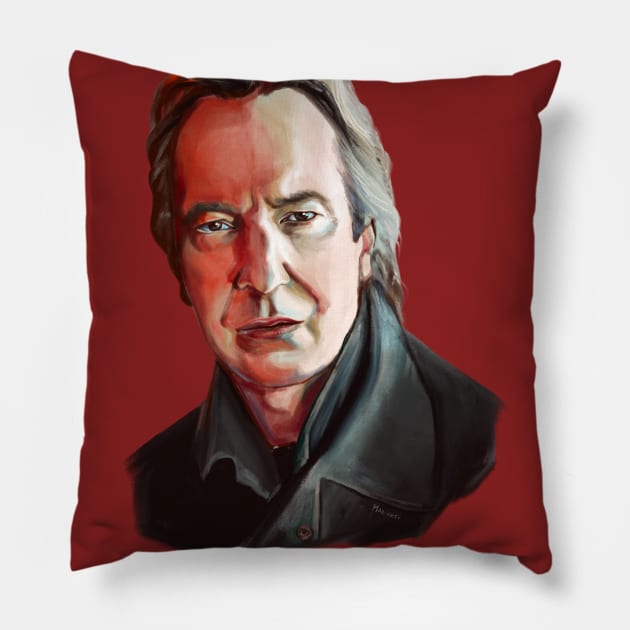 Alan Rickman Pillow by Mariarti