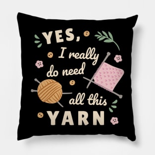 Need yarn knitting Pillow