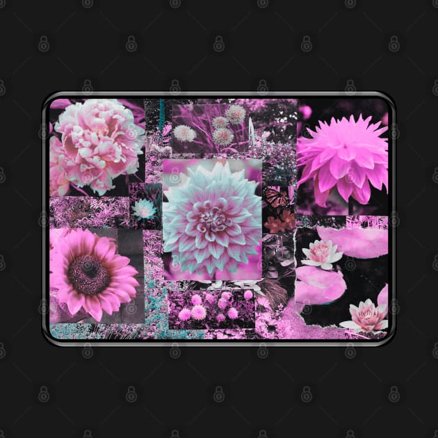 Pink Flowers Collage by The Golden Palomino