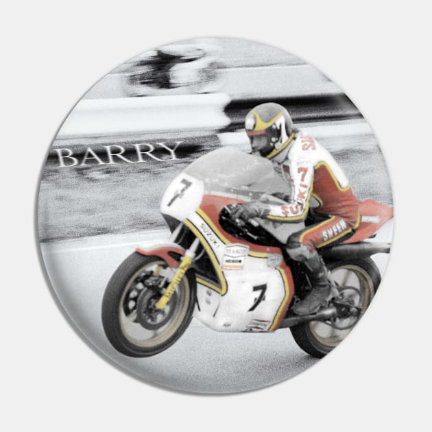 Barry Sheene, Moto GP Legend Motorbike Racer Champion Pin by JonDelorme
