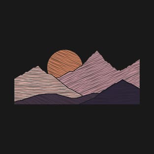 Sunset mountain lines #2 T-Shirt