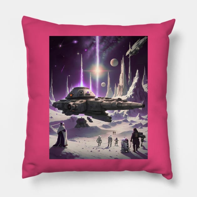 Purple Christmas Pillow by Rogue Clone