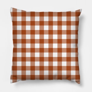 Plaid (burnt orange/white) Pillow