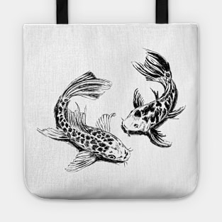 Koi fish print Tote