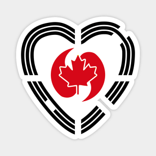 Korean Canadian Multinational Patriot Flag Series (Heart) Magnet