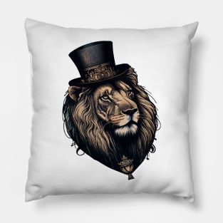 Lion wearing top hat Pillow