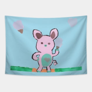 AriCorn88 Cotton Candy Pig Tapestry