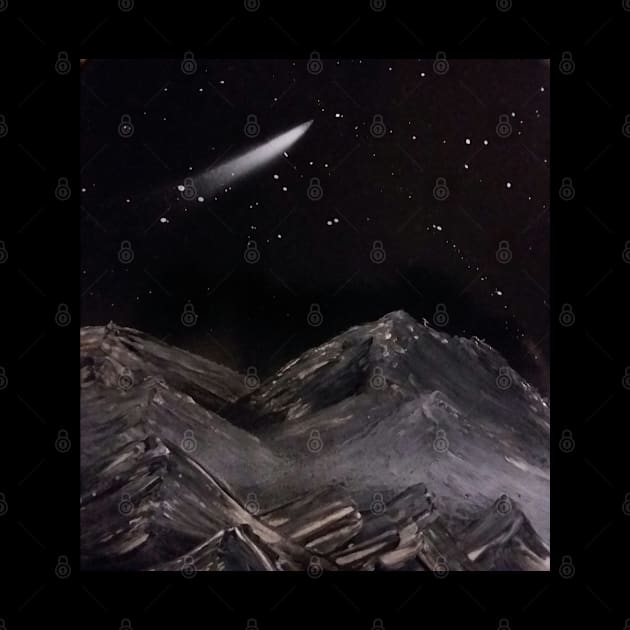 Comet over the mountains by Edwardtiptonart