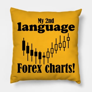 My 2nd Language Forex Chart Pillow