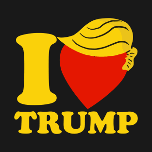 I Love Trump with Big Red Heart T-Shirt